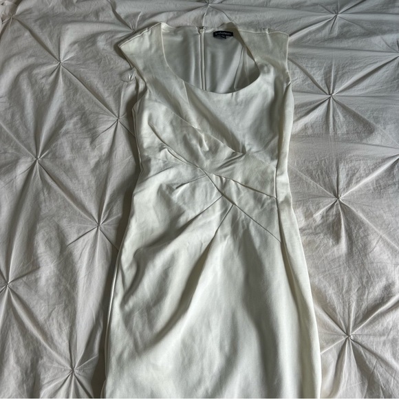 Le Chateau Womens White Pleated Sheath Midi Dress XXS - Picture 1 of 5